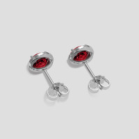<span>1.10</span> <span class="tooltip-light">Ct.Tw.<span class="tooltiptext">Total Carat Weight</span></span> Ruby Earrings, 14K White Gold 4