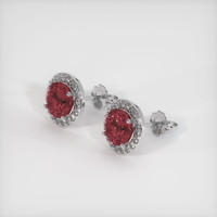 4.53 Ct.Tw. Gemstone Earrings, 14K White Gold 2