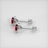 <span>0.84</span>&nbsp;<span class="tooltip-light">Ct.Tw.<span class="tooltiptext">Total Carat Weight</span></span> Ruby Earrings, 18K White Gold 4
