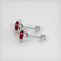 1.18 Ct.Tw. Ruby Earrings, 18K White Gold 3
