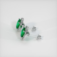 3.20 Ct.Tw. Emerald Earrings, 18K White Gold 3