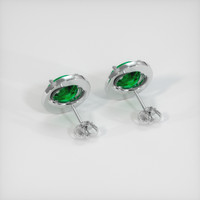 <span>1.63</span>&nbsp;<span class="tooltip-light">Ct.Tw.<span class="tooltiptext">Total Carat Weight</span></span> Emerald Earrings, 18K White Gold 4