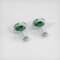 3.20 Ct.Tw. Emerald Earrings, 18K White Gold 4
