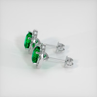 <span>1.03</span>&nbsp;<span class="tooltip-light">Ct.Tw.<span class="tooltiptext">Total Carat Weight</span></span> Emerald Earrings, 18K White Gold 3