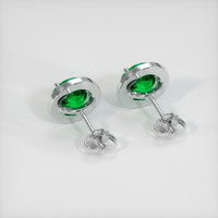 <span>1.03</span>&nbsp;<span class="tooltip-light">Ct.Tw.<span class="tooltiptext">Total Carat Weight</span></span> Emerald Earrings, 18K White Gold 4