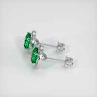 <span>0.75</span>&nbsp;<span class="tooltip-light">Ct.Tw.<span class="tooltiptext">Total Carat Weight</span></span> Emerald Earrings, 18K White Gold 3