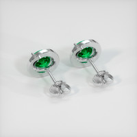 <span>0.75</span>&nbsp;<span class="tooltip-light">Ct.Tw.<span class="tooltiptext">Total Carat Weight</span></span> Emerald Earrings, 18K White Gold 4