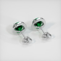 1.29 Ct.Tw. Emerald Earrings, 18K White Gold 4