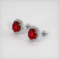 <span>1.49</span>&nbsp;<span class="tooltip-light">Ct.Tw.<span class="tooltiptext">Total Carat Weight</span></span> Ruby Earrings, 18K White Gold 2