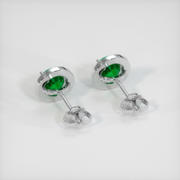 1.07 Ct.Tw. Emerald Earrings, 18K White Gold 4