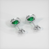 <span>0.64</span>&nbsp;<span class="tooltip-light">Ct.Tw.<span class="tooltiptext">Total Carat Weight</span></span> Emerald Earrings, 18K White Gold 4