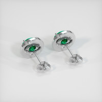 2.08 Ct.Tw. Emerald Earrings, 18K White Gold 4
