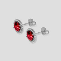 <span>1.56</span>&nbsp;<span class="tooltip-light">Ct.Tw.<span class="tooltiptext">Total Carat Weight</span></span> Ruby Earrings, 18K White Gold 3