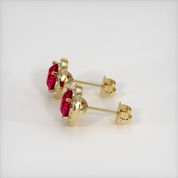 <span>1.24</span>&nbsp;<span class="tooltip-light">Ct.Tw.<span class="tooltiptext">Total Carat Weight</span></span> Ruby Earrings, 14K Yellow Gold 3