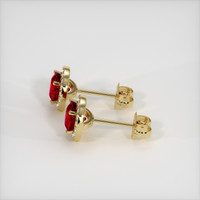 <span>0.62</span>&nbsp;<span class="tooltip-light">Ct.Tw.<span class="tooltiptext">Total Carat Weight</span></span> Ruby Earrings, 14K Yellow Gold 3