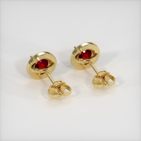 <span>0.62</span>&nbsp;<span class="tooltip-light">Ct.Tw.<span class="tooltiptext">Total Carat Weight</span></span> Ruby Earrings, 14K Yellow Gold 4