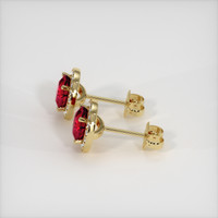 <span>0.74</span>&nbsp;<span class="tooltip-light">Ct.Tw.<span class="tooltiptext">Total Carat Weight</span></span> Ruby Earrings, 14K Yellow Gold 3