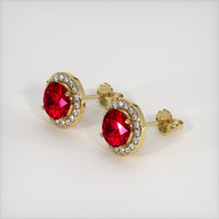 <span>1.20</span>&nbsp;<span class="tooltip-light">Ct.Tw.<span class="tooltiptext">Total Carat Weight</span></span> Ruby Earrings, 14K Yellow Gold 2