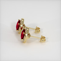 2.27 Ct.Tw. Ruby Earrings, 14K Yellow Gold 3