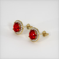 2.80 Ct.Tw. Ruby Earrings, 14K Yellow Gold 2