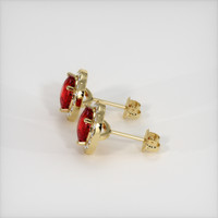 <span>1.52</span>&nbsp;<span class="tooltip-light">Ct.Tw.<span class="tooltiptext">Total Carat Weight</span></span> Ruby Earrings, 14K Yellow Gold 3