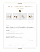 Ruby Earrings 1.02 Ct.Tw.Total Carat Weight, 14K Yellow Gold Appraisal