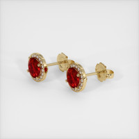 Ruby Earrings 1.02 Ct.Tw.Total Carat Weight, 14K Yellow Gold Preview