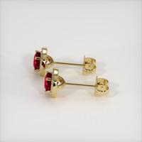 0.84 Ct.Tw. Ruby Earrings, 18K Yellow Gold 3
