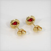 0.84 Ct.Tw. Ruby Earrings, 18K Yellow Gold 4
