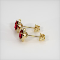 1.18 Ct.Tw. Ruby Earrings, 18K Yellow Gold 3