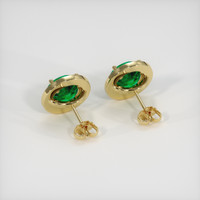 <span>1.63</span>&nbsp;<span class="tooltip-light">Ct.Tw.<span class="tooltiptext">Total Carat Weight</span></span> Emerald Earrings, 18K Yellow Gold 4