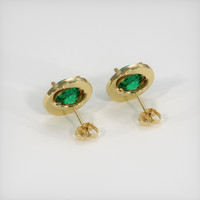 3.59 Ct.Tw. Emerald Earrings, 18K Yellow Gold 4