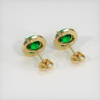 <span>1.03</span>&nbsp;<span class="tooltip-light">Ct.Tw.<span class="tooltiptext">Total Carat Weight</span></span> Emerald Earrings, 18K Yellow Gold 4