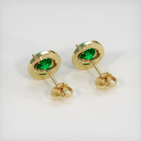 <span>0.75</span>&nbsp;<span class="tooltip-light">Ct.Tw.<span class="tooltiptext">Total Carat Weight</span></span> Emerald Earrings, 18K Yellow Gold 4