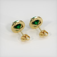 <span>0.69</span>&nbsp;<span class="tooltip-light">Ct.Tw.<span class="tooltiptext">Total Carat Weight</span></span> Emerald Earrings, 18K Yellow Gold 4