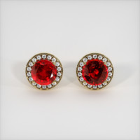 1.49 Ct.Tw. Ruby Earrings, 18K Yellow Gold 1