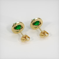 <span>0.60</span>&nbsp;<span class="tooltip-light">Ct.Tw.<span class="tooltiptext">Total Carat Weight</span></span> Emerald Earrings, 18K Yellow Gold 4