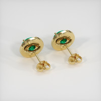 <span>1.04</span>&nbsp;<span class="tooltip-light">Ct.Tw.<span class="tooltiptext">Total Carat Weight</span></span> Emerald Earrings, 18K Yellow Gold 4