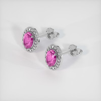 <span>1.31</span>&nbsp;<span class="tooltip-light">Ct.Tw.<span class="tooltiptext">Total Carat Weight</span></span> Sapphire Earrings, Platinum 950 3
