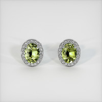 <span>1.72</span>&nbsp;<span class="tooltip-light">Ct.Tw.<span class="tooltiptext">Total Carat Weight</span></span> Sapphire Earrings, Platinum 950 1