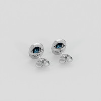<span>1.62</span>&nbsp;<span class="tooltip-light">Ct.Tw.<span class="tooltiptext">Total Carat Weight</span></span> Greenish Blue Sapphire Earrings, Platinum 950 4