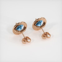 2.95 Ct.Tw. Gemstone Earrings, 14K Rose Gold 4