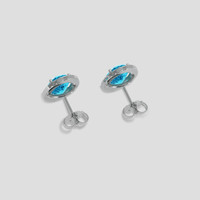 <span>3.35</span> <span class="tooltip-light">Ct.Tw.<span class="tooltiptext">Total Carat Weight</span></span> Greenish Blue Apatite Earrings, 14K White Gold 4