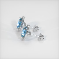 2.95 Ct.Tw. Gemstone Earrings, 14K White Gold 3