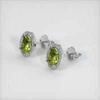 <span>1.72</span>&nbsp;<span class="tooltip-light">Ct.Tw.<span class="tooltiptext">Total Carat Weight</span></span> Sapphire Earrings, 14K White Gold 2