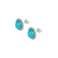 9.48 Ct.Tw. Gemstone Earrings, 14K White Gold 3
