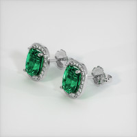 2.46 Ct.Tw. Emerald Earrings, 18K White Gold 2