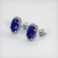 <span>4.56</span>&nbsp;<span class="tooltip-light">Ct.Tw.<span class="tooltiptext">Total Carat Weight</span></span> Sapphire Earrings, 18K White Gold 2