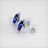 <span>4.56</span>&nbsp;<span class="tooltip-light">Ct.Tw.<span class="tooltiptext">Total Carat Weight</span></span> Sapphire Earrings, 18K White Gold 3