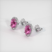 <span>2.05</span>&nbsp;<span class="tooltip-light">Ct.Tw.<span class="tooltiptext">Total Carat Weight</span></span> Sapphire Earrings, 18K White Gold 2